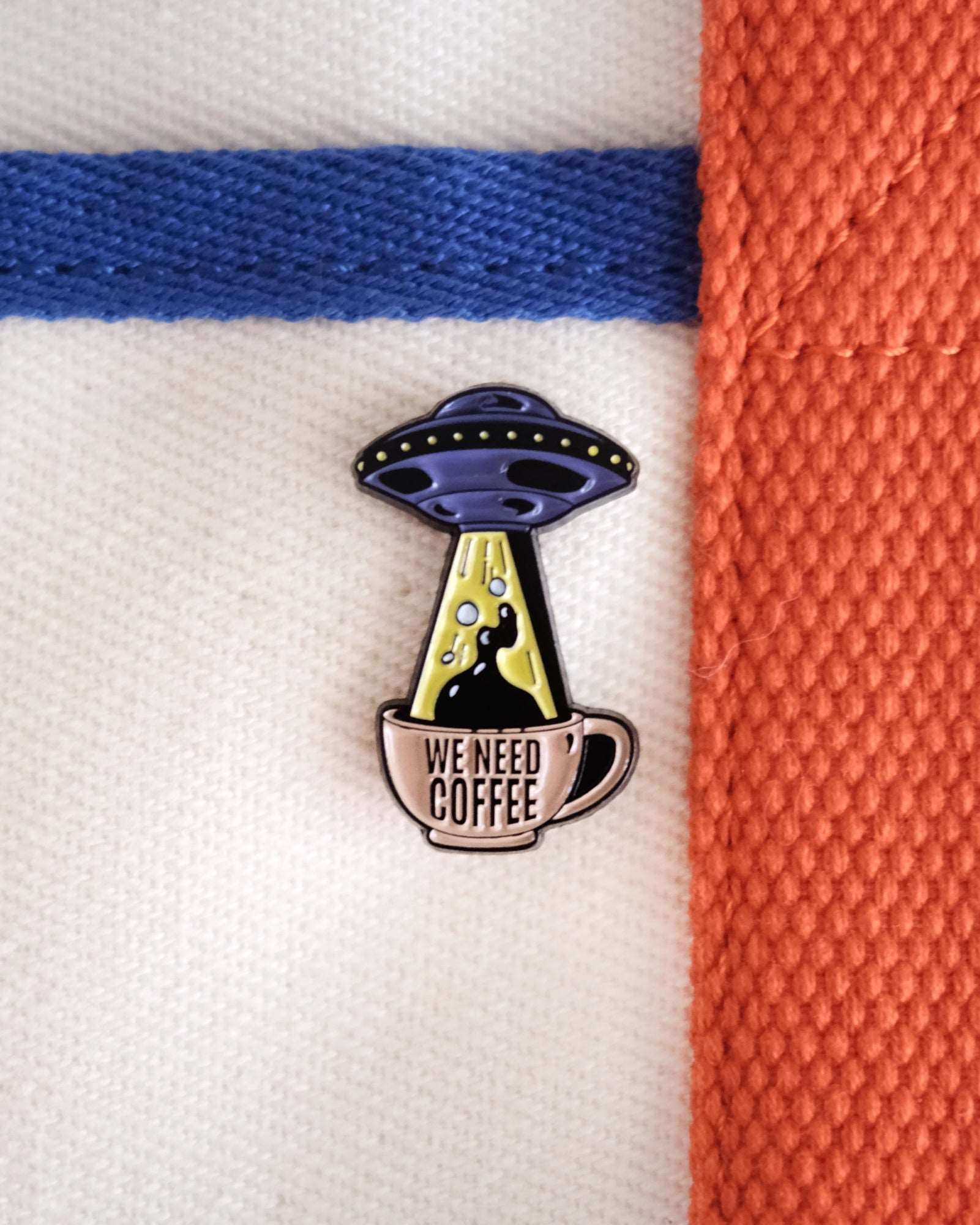 "We Need Coffee" Enamel Pin